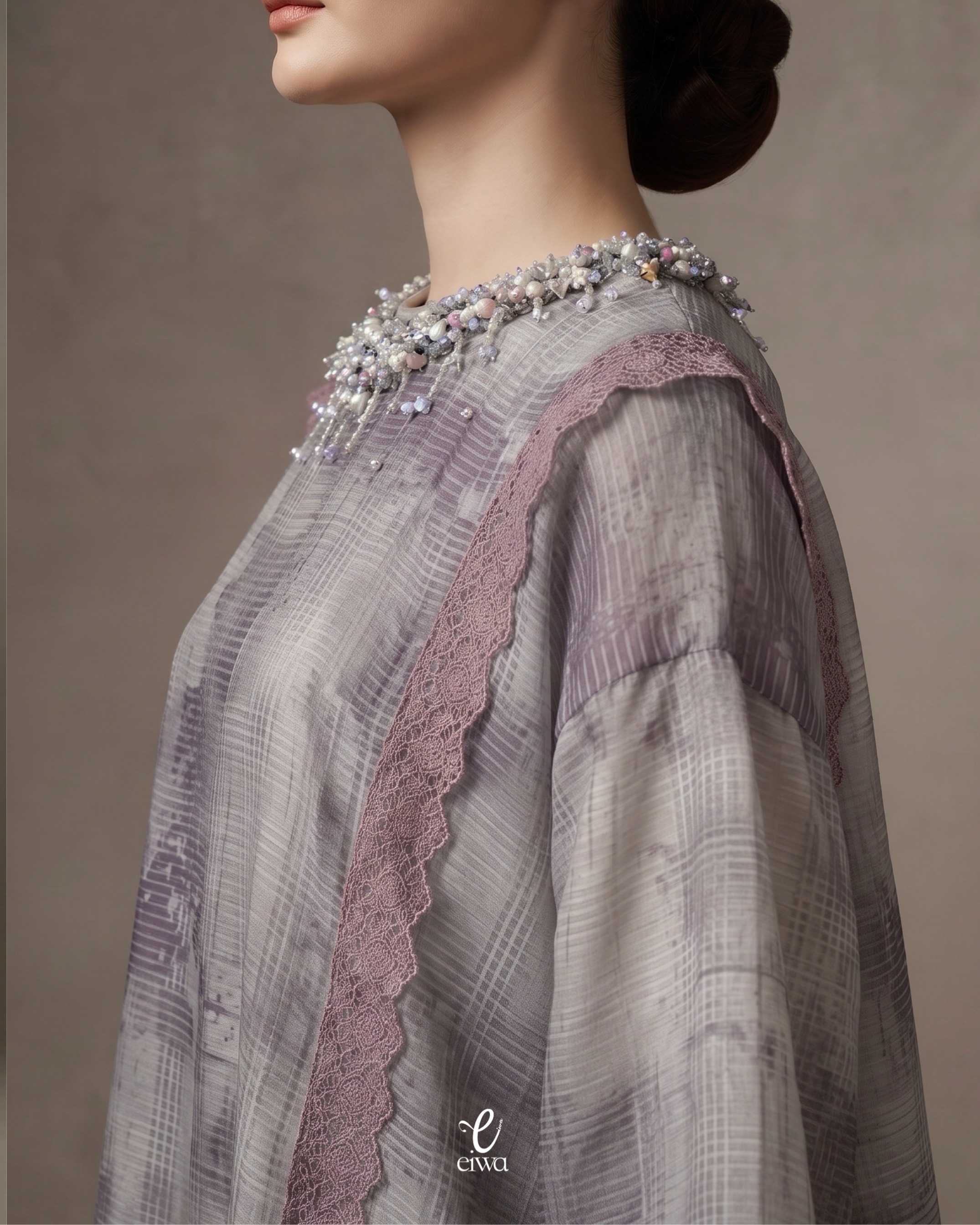 Tunik Ash Bloom Purple Gray | EIWA