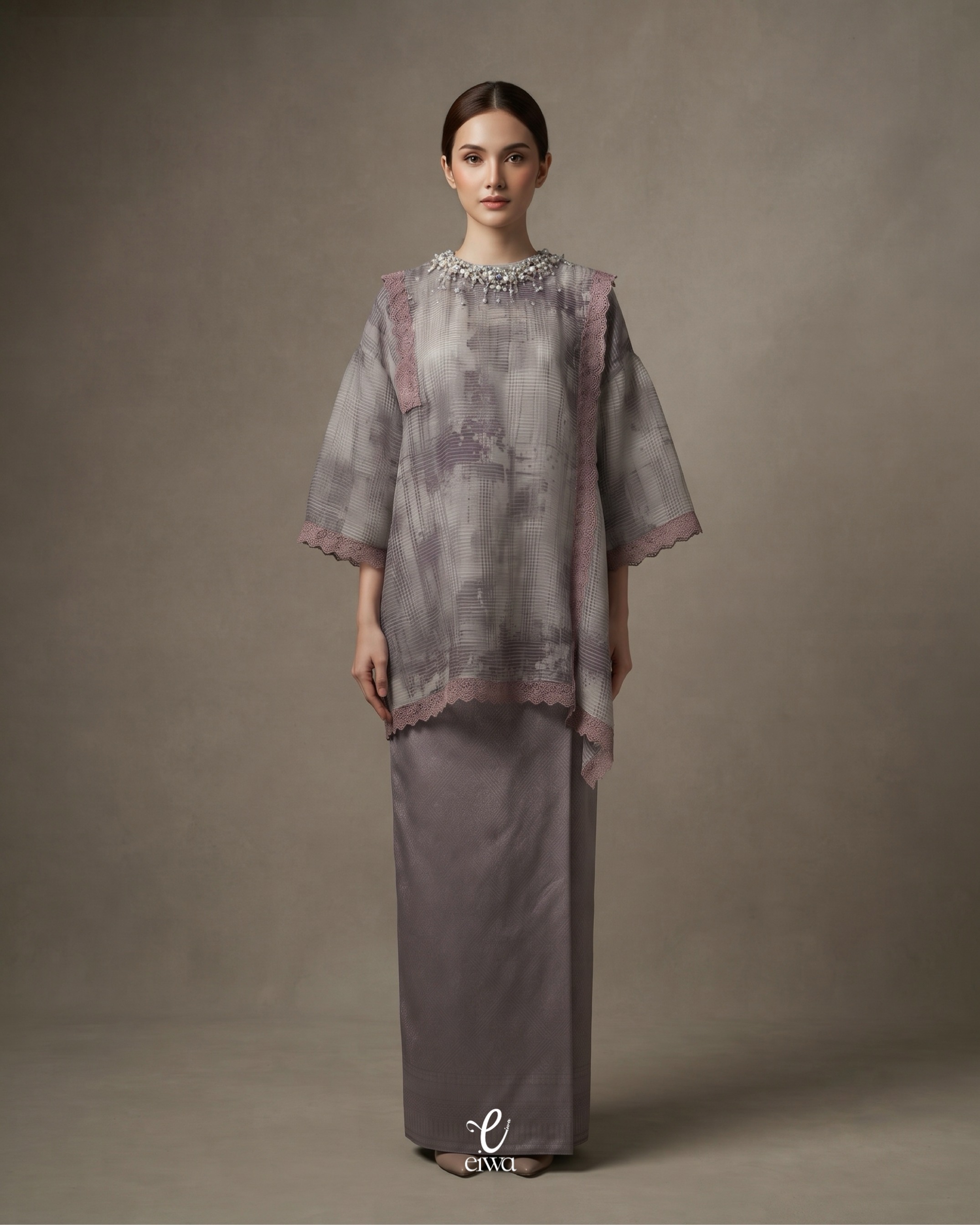 Tunik Ash Bloom Purple Gray | EIWA