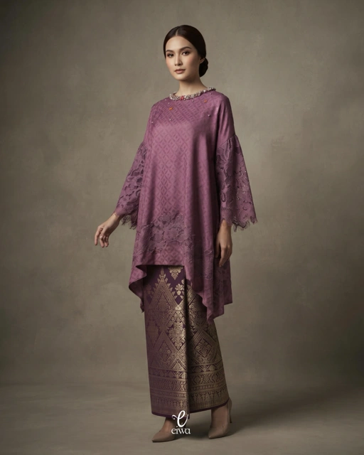 SET Bawahan Tunik Atyna Purple | EIWA
