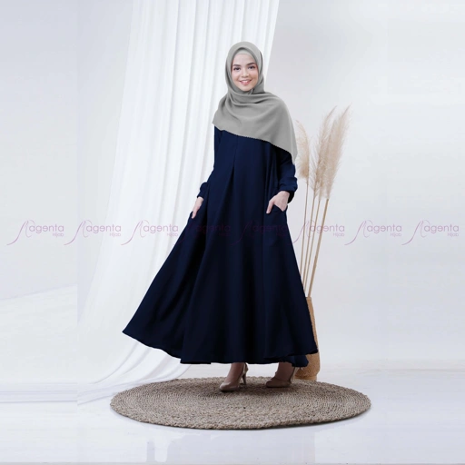 Image of FLARE DRESS NAVY