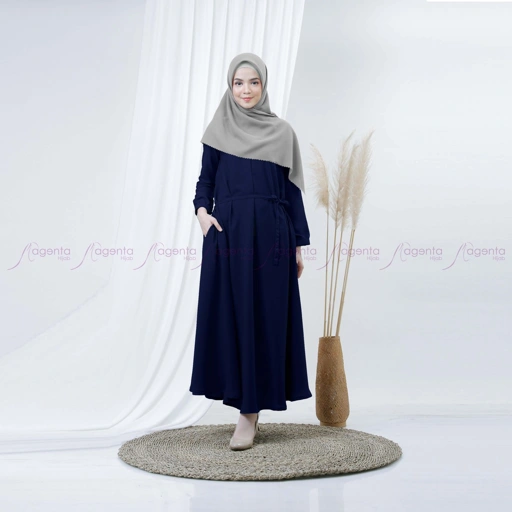 Image of FLARE DRESS NAVY