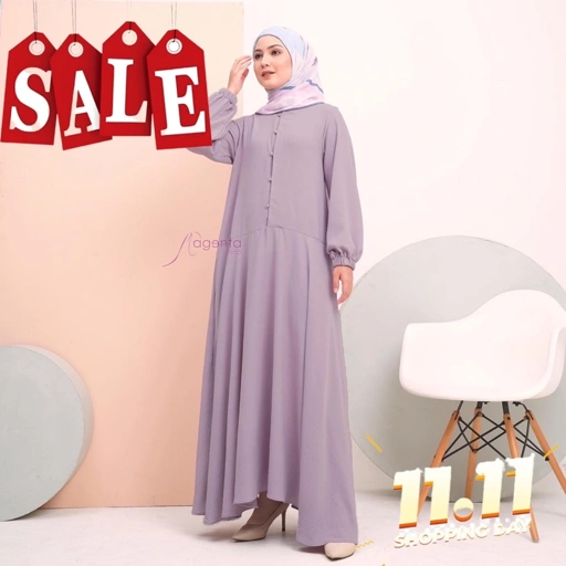 Image of SHAFA DRESS BY MAGENTAHIJAB DRESS UMBRELLA ROK LEBAR