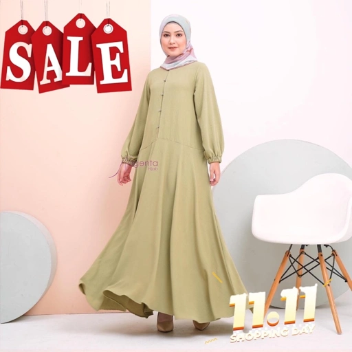 Image of SHAFA DRESS BY MAGENTAHIJAB DRESS UMBRELLA ROK LEBAR