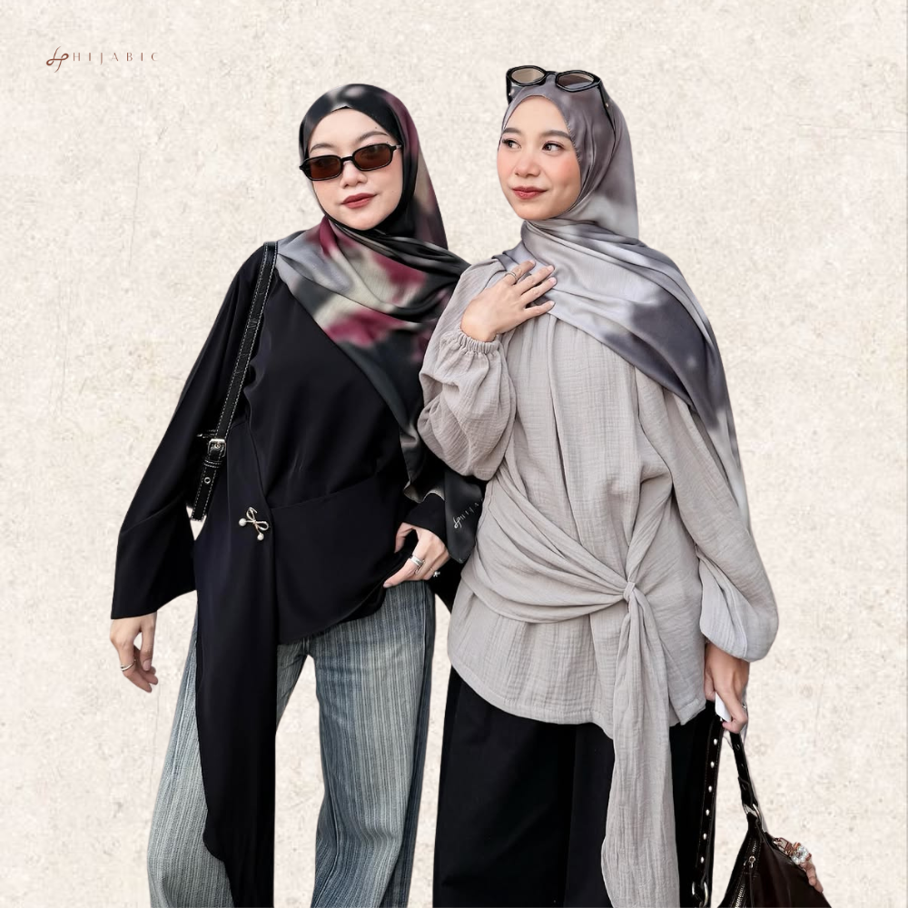 Hijabic - Abstract Pattern Shawl Vol VI ( Hijab Pashmina Motif Abstrak size 180x70cm Bahan Paris Original/Hijab Motif Paris )