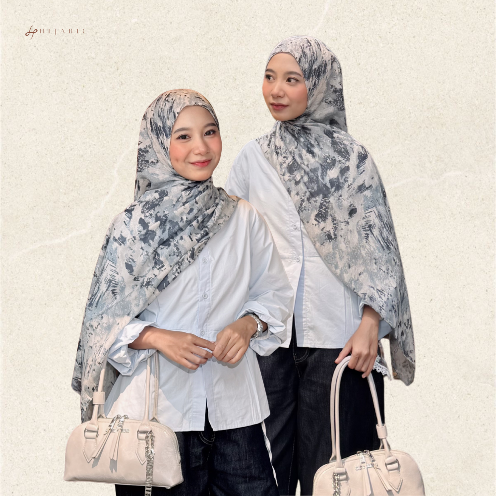 Hijabic - Abstract Pattern Shawl Vol VII ( Hijab Pashmina Motif Abstrak size 180x70cm Bahan Paris Original/Hijab Motif Paris )