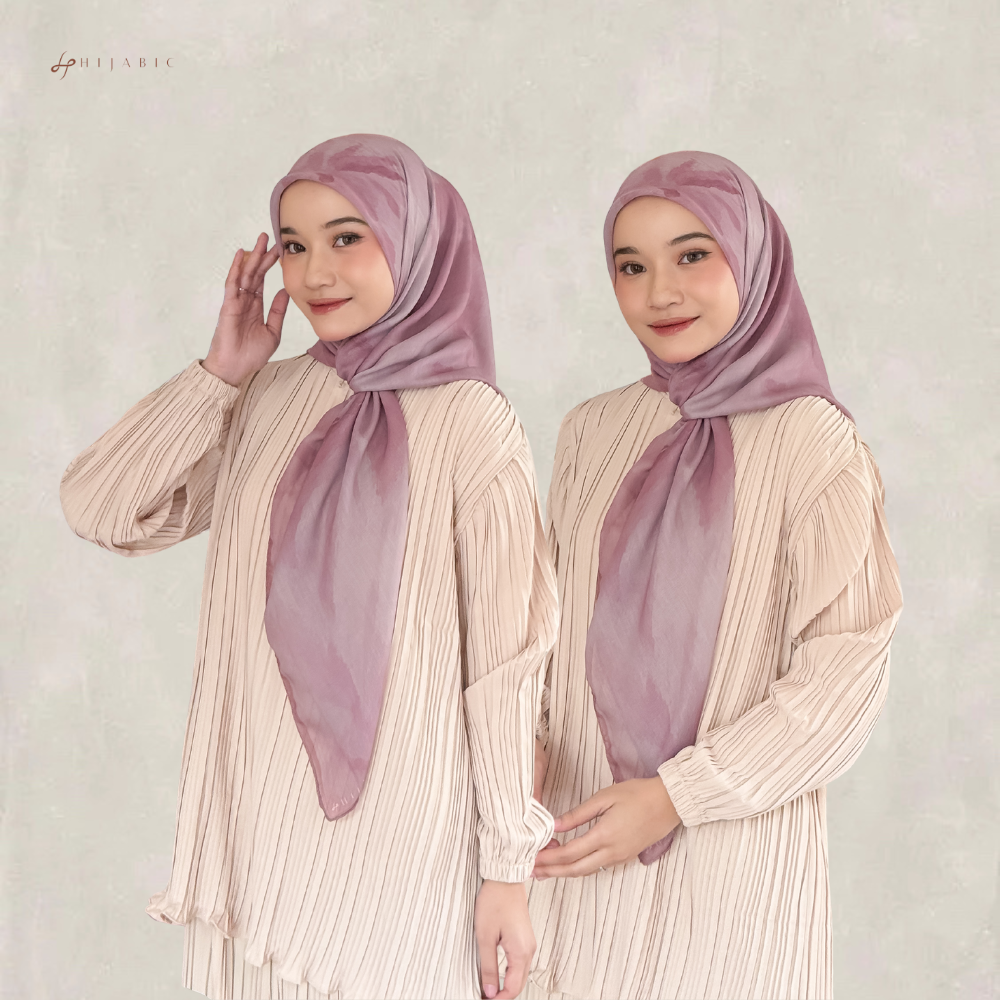 Hijabic - Abstract Pattern Scarves Vol I ( Hijab Segiempat Motif Abstrak size 112x112cm Bahan Paris Original/Hijab Motif Paris)