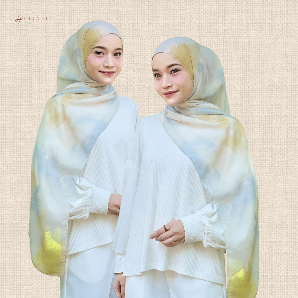 Hijabic - Abstract Pattern Shawl Vol IV ( Hijab Pashmina Motif Abstrak size 180x70cm Bahan Paris Original/Hijab Motif Paris )