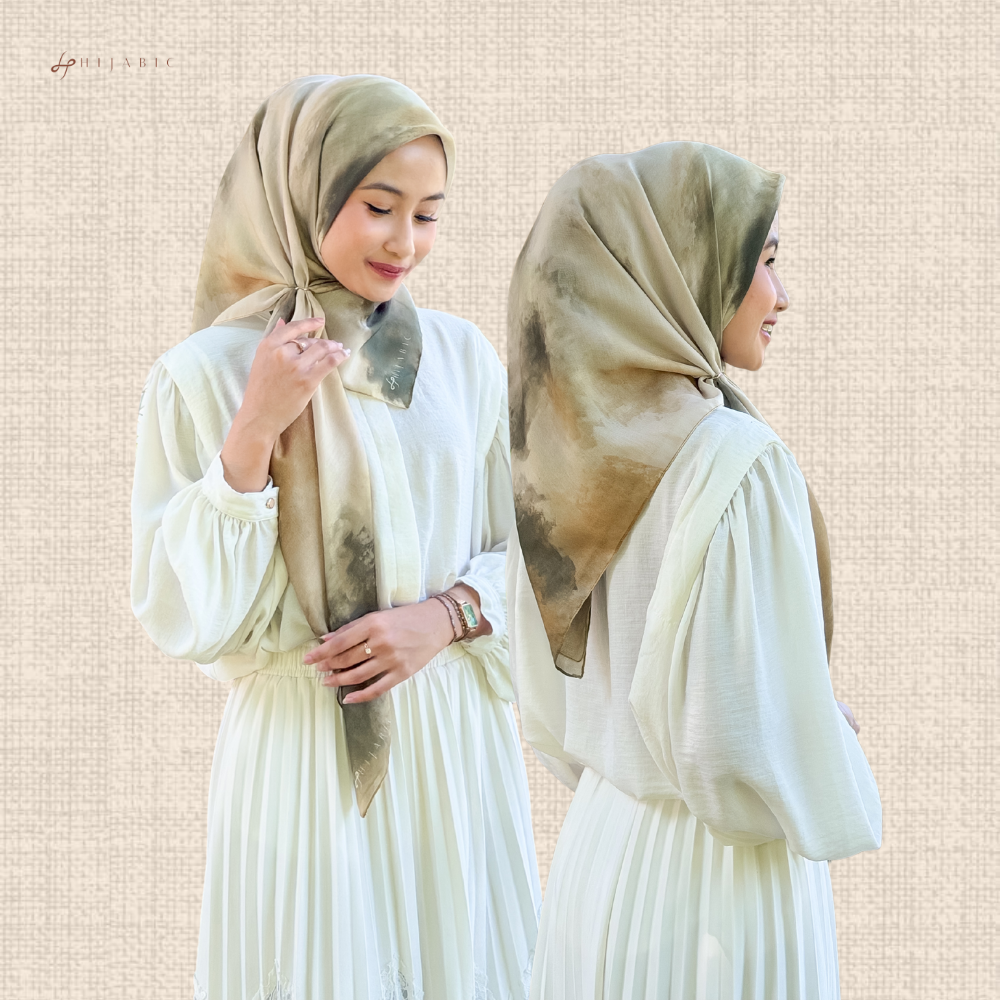 Hijabic - Abstract Pattern Scarves Vol IV ( Hijab Segiempat Motif Abstrak size 112x112cm Bahan Paris Original/Hijab Motif Paris)