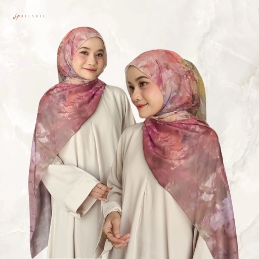 Hijabic - Bersemi Pattern Shawl (Pashmina Motif Bunga/Pashmina Voal/Pashmina Motif)