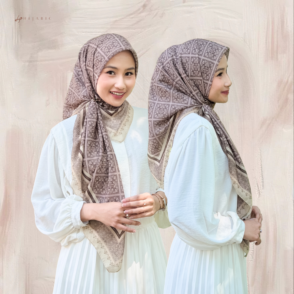 Hijabic - Ethnic Pattern Scarves / Segiempat Motif / Segiempat Paris Original 112x112cm Premium