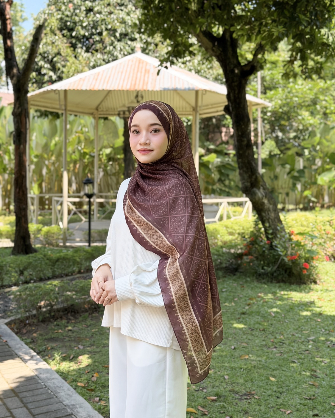 Hijabic - Ethnic Pattern Shawl / Pashmina Paris Original (Pashmina Motif Ethnic 180x70cm)