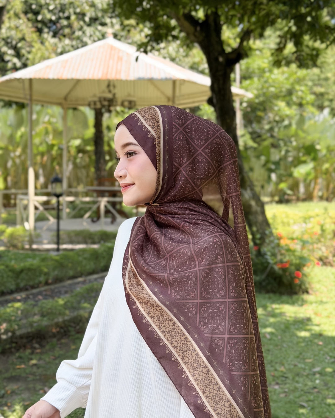 Hijabic - Ethnic Pattern Shawl / Pashmina Paris Original (Pashmina Motif Ethnic 180x70cm)