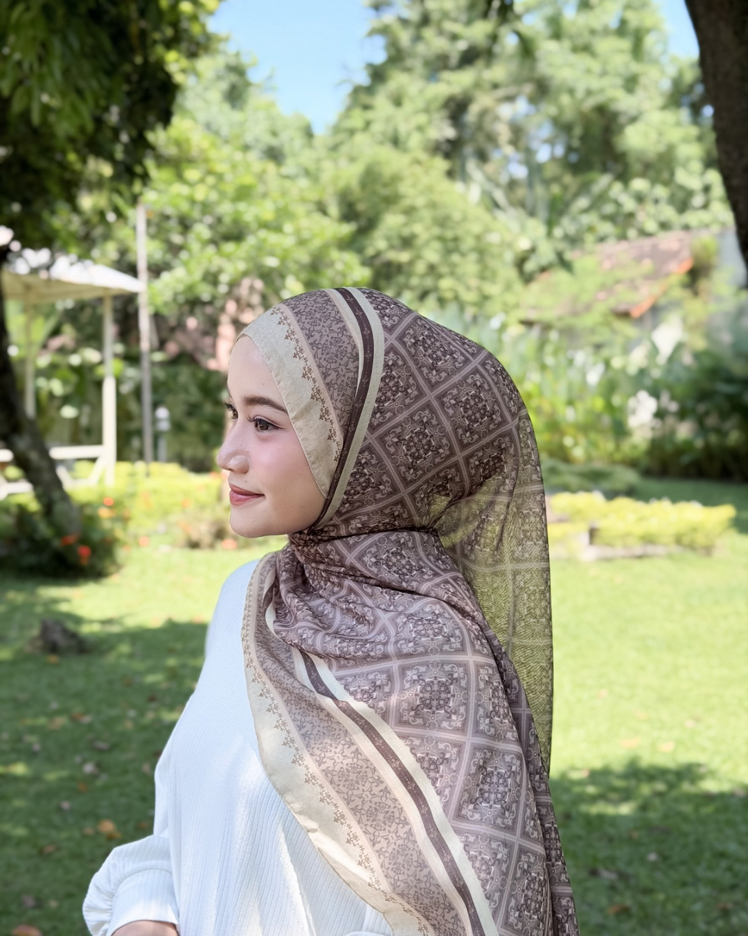 Hijabic - Ethnic Pattern Shawl / Pashmina Paris Original (Pashmina Motif Ethnic 180x70cm)