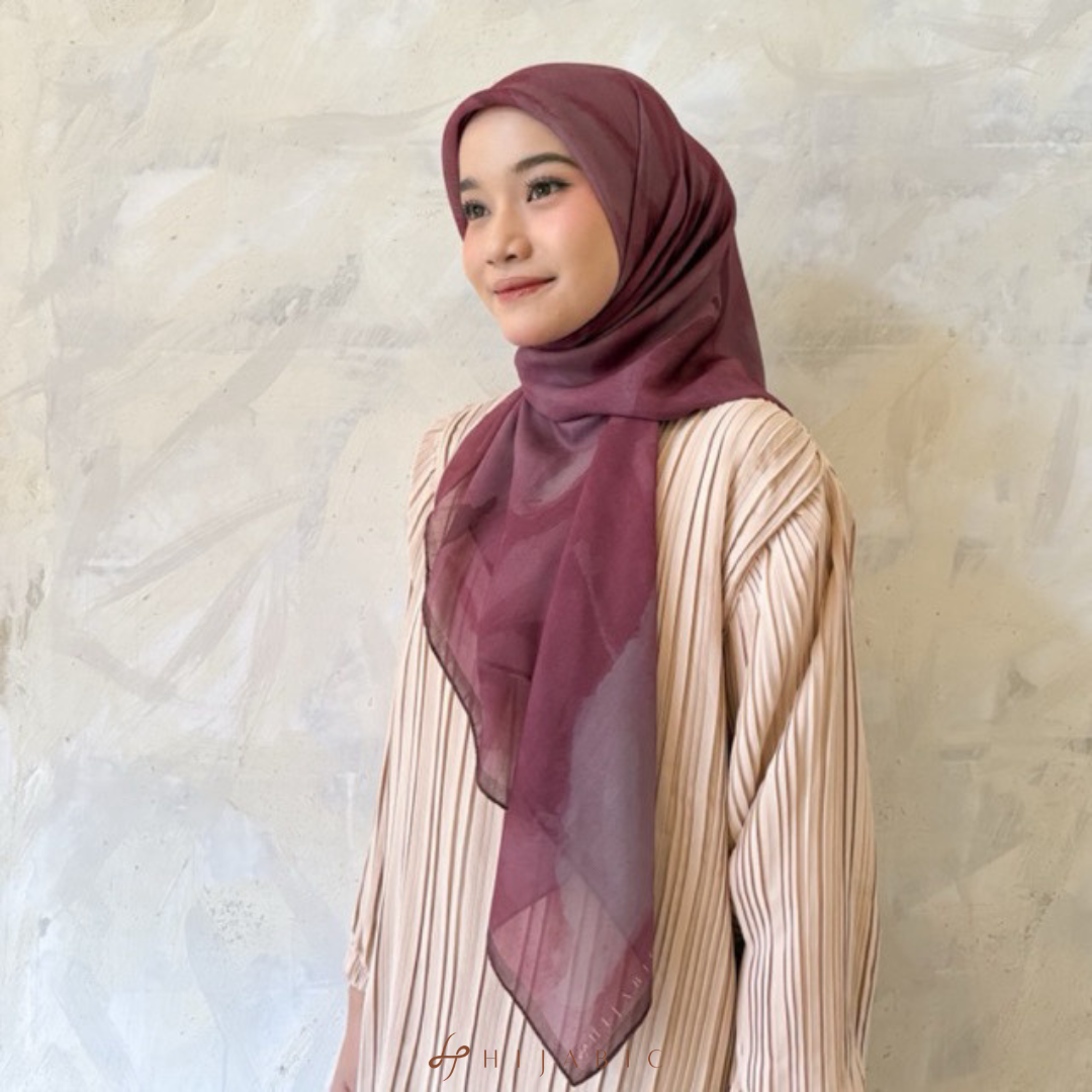 Hijabic - Abstract Pattern Scarves Vol I ( Hijab Segiempat Motif Abstrak size 112x112cm Bahan Paris Original/Hijab Motif Paris)