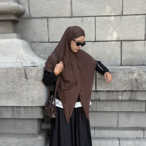 Hijabic - Khiban French Square Khimar Viscose Premium | Khimar Premium Panjang Menutup Dada