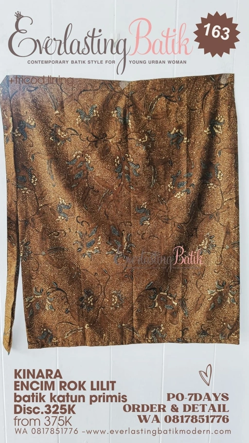 Image of C163 KINARA ROK LILIT BATIK - warna sogan