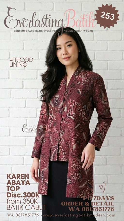 Image of C253 KAREN ABAYA BATIK TOP