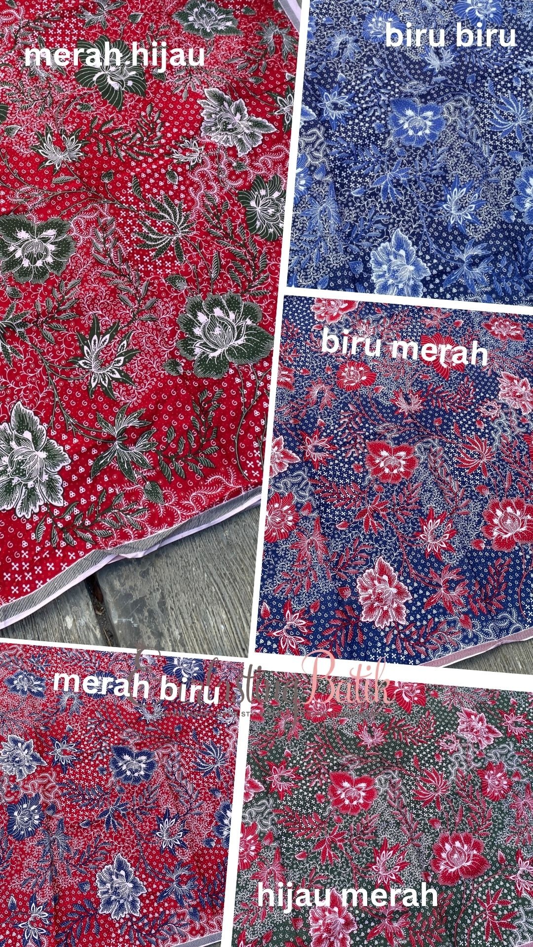 CIRCLE BATIK SKIRT - Merah biru - diskon 285rb