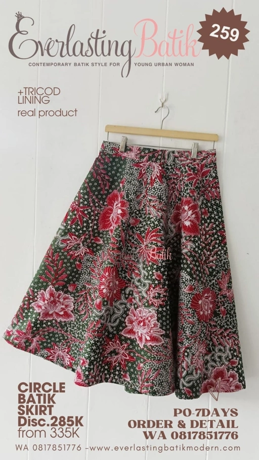 Image of C259 CIRCLE BATIK SKIRT 