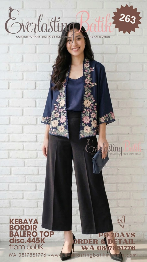 Image of C263 KEBAYA BALERO BORDIR TOP - byk warna