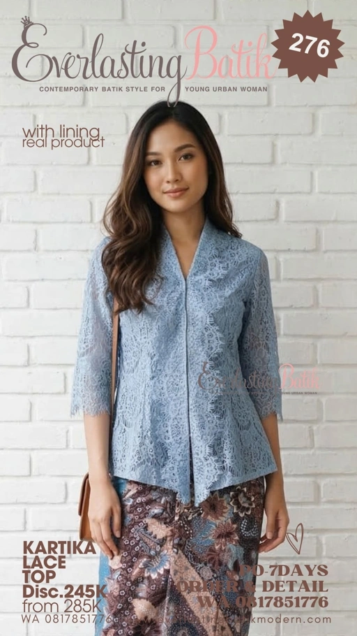 Image of C276 KARTIIKA LACE TOP - denim - byk warna