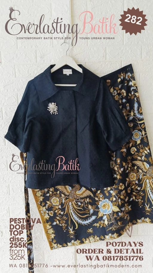 Image of C282 PESTOVA DOBBY BATIK TOP