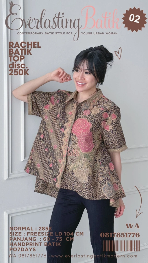 Image of C2 RACHEL BATIK TOP - FREESIZE - PO7DAYS
