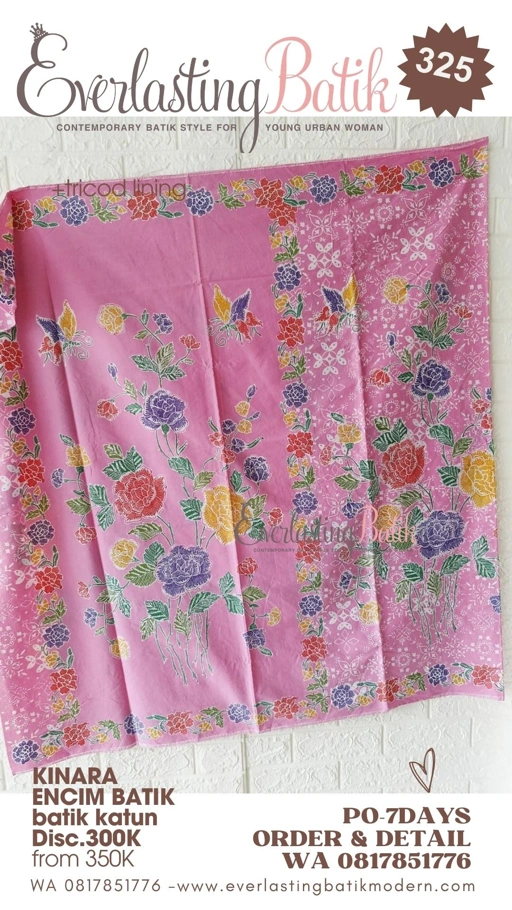 Image of C325 KINARA ROK LILIT BATIK ENCIM - pink