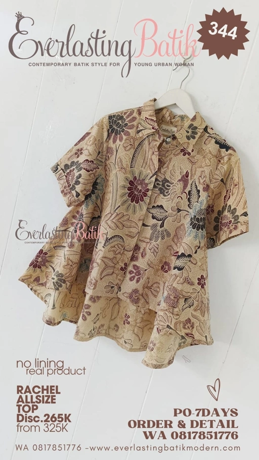 RACHEL BATIK TOP - diskon 275K