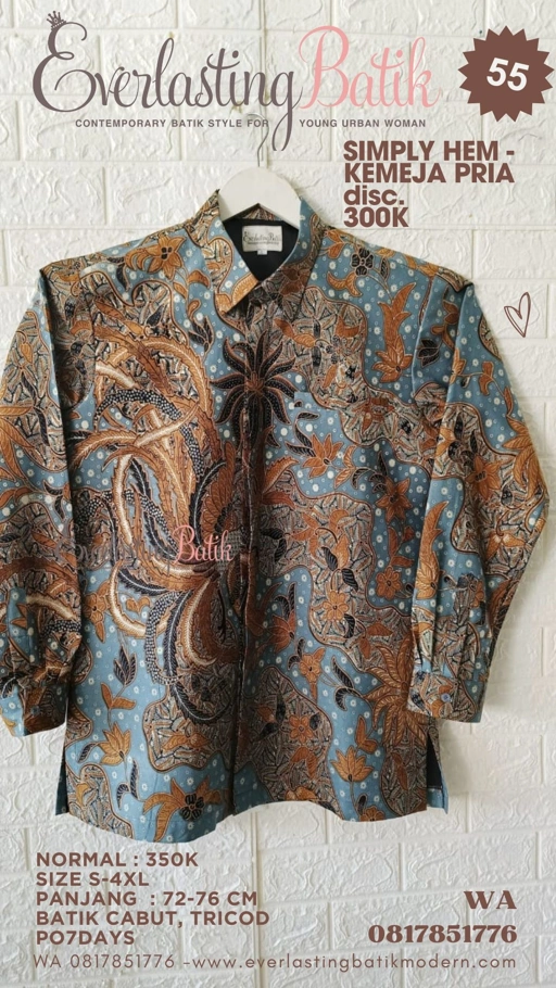 Image of 55 KEMEJA BATIK PRIA - BATIK CABUT