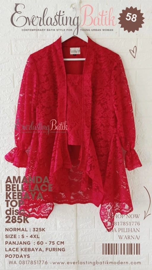 Image of C58 AMANDA BELL LACE TOP - PO7DAYS