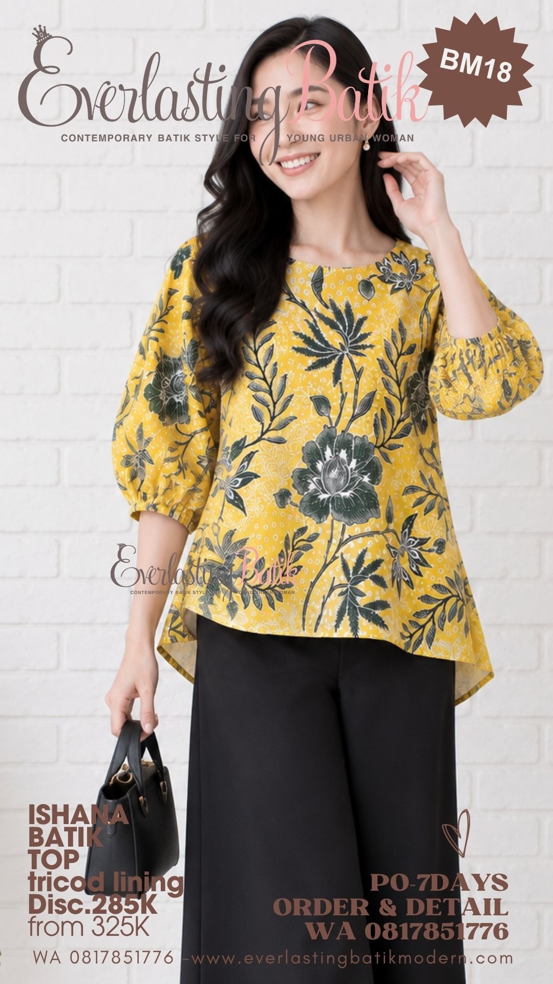 ISHANA BATIK TOP - kuning - diskon 285K