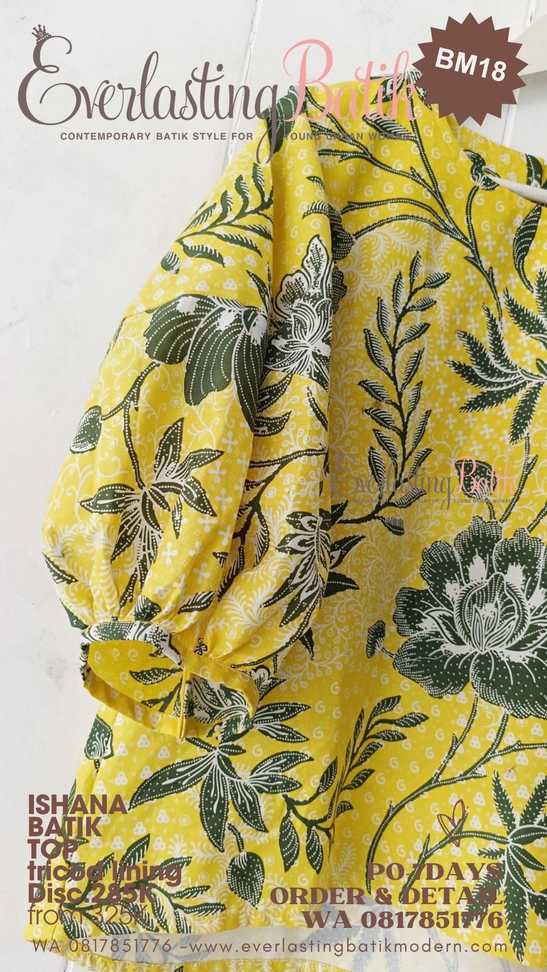 ISHANA BATIK TOP - kuning - diskon 285K