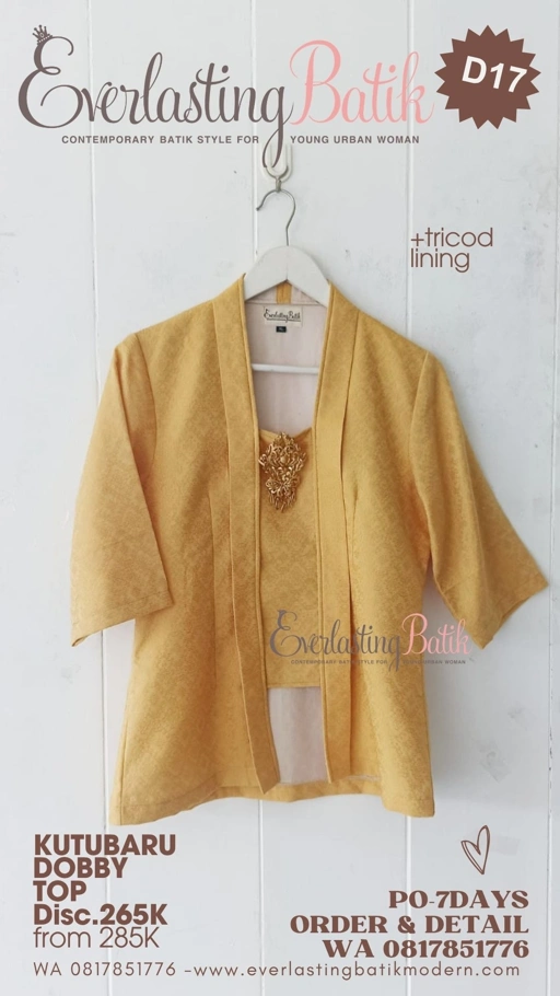 D17 KUTUBARU DOBBY BATIK TOP - diskon 265K