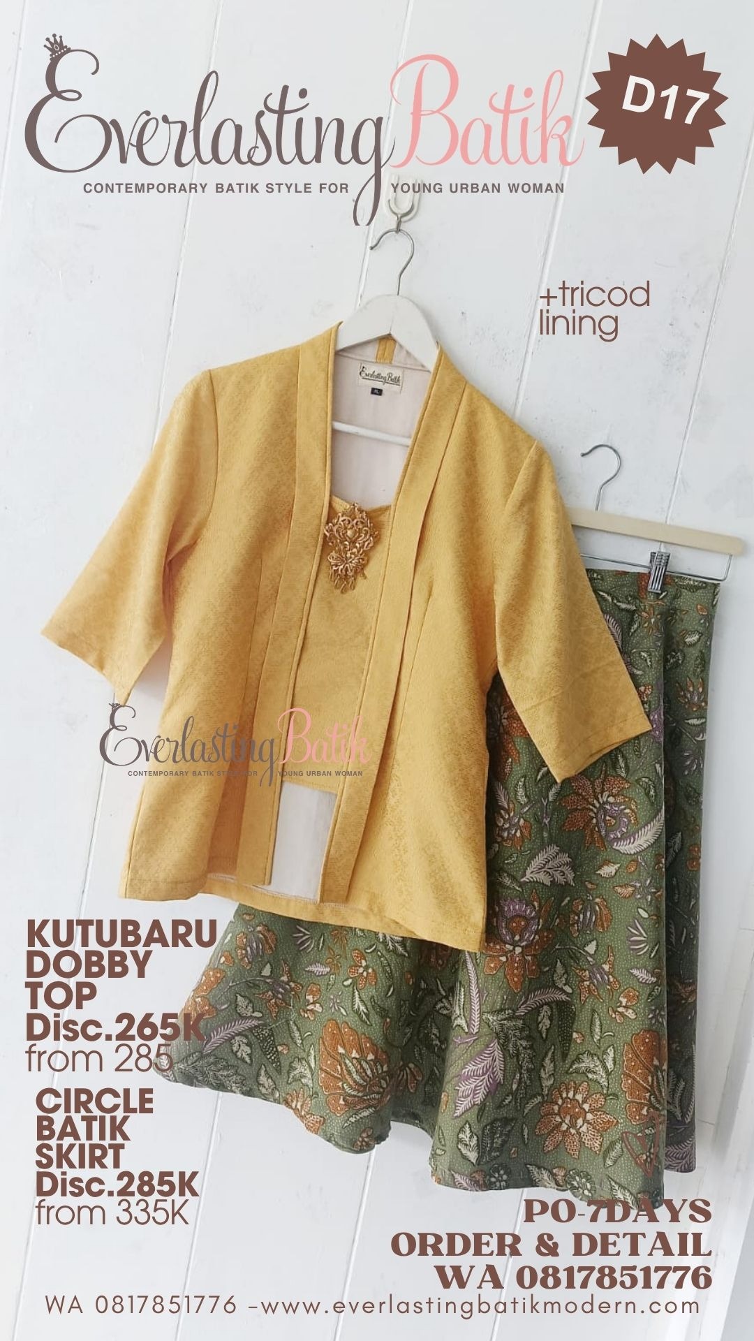 D17 KUTUBARU DOBBY BATIK  TOP - diskon 265K