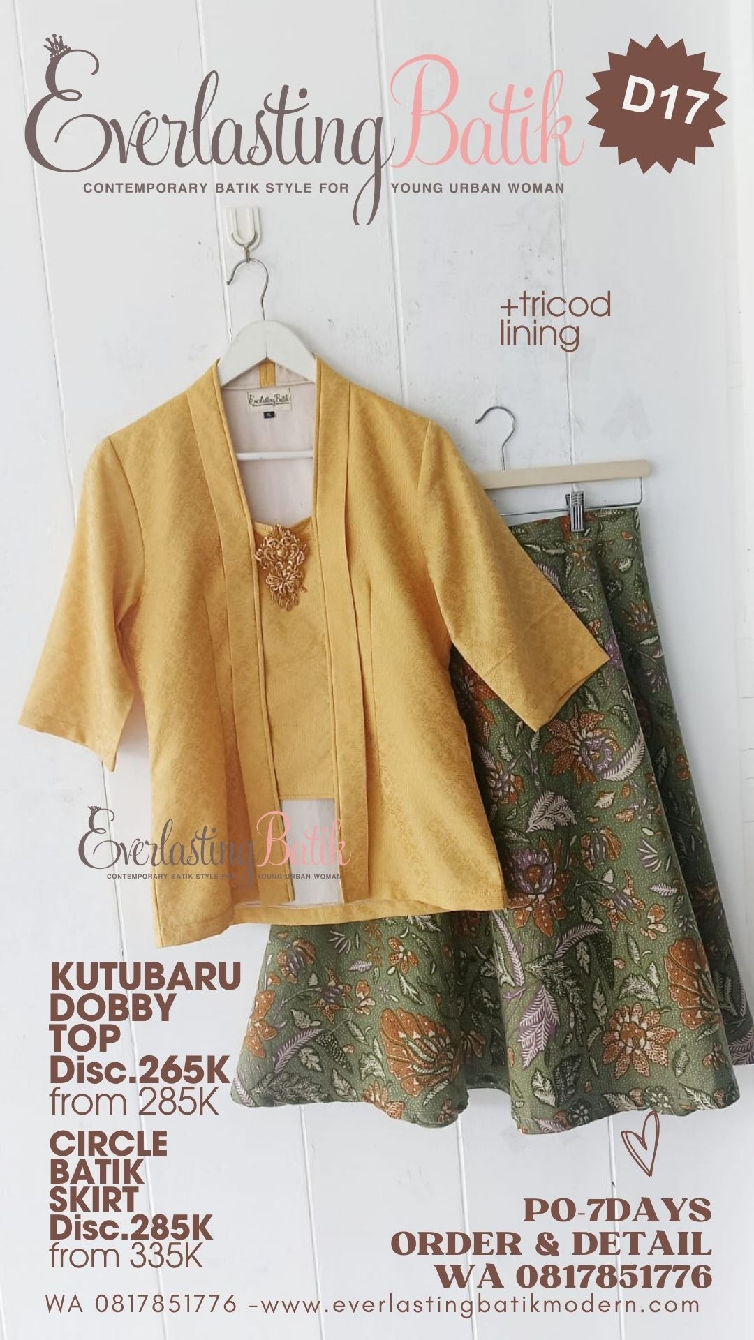 D17 KUTUBARU DOBBY BATIK  TOP - diskon 265K