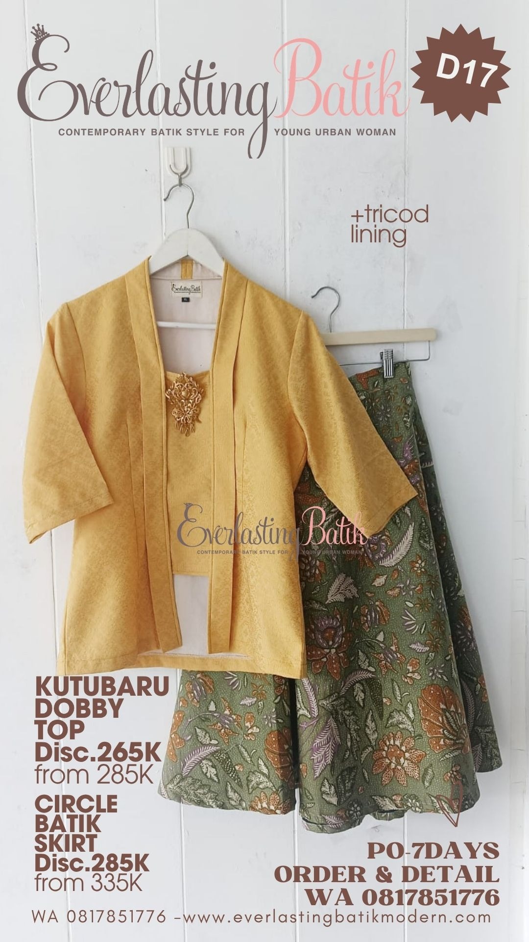 D17 KUTUBARU DOBBY BATIK  TOP - diskon 265K