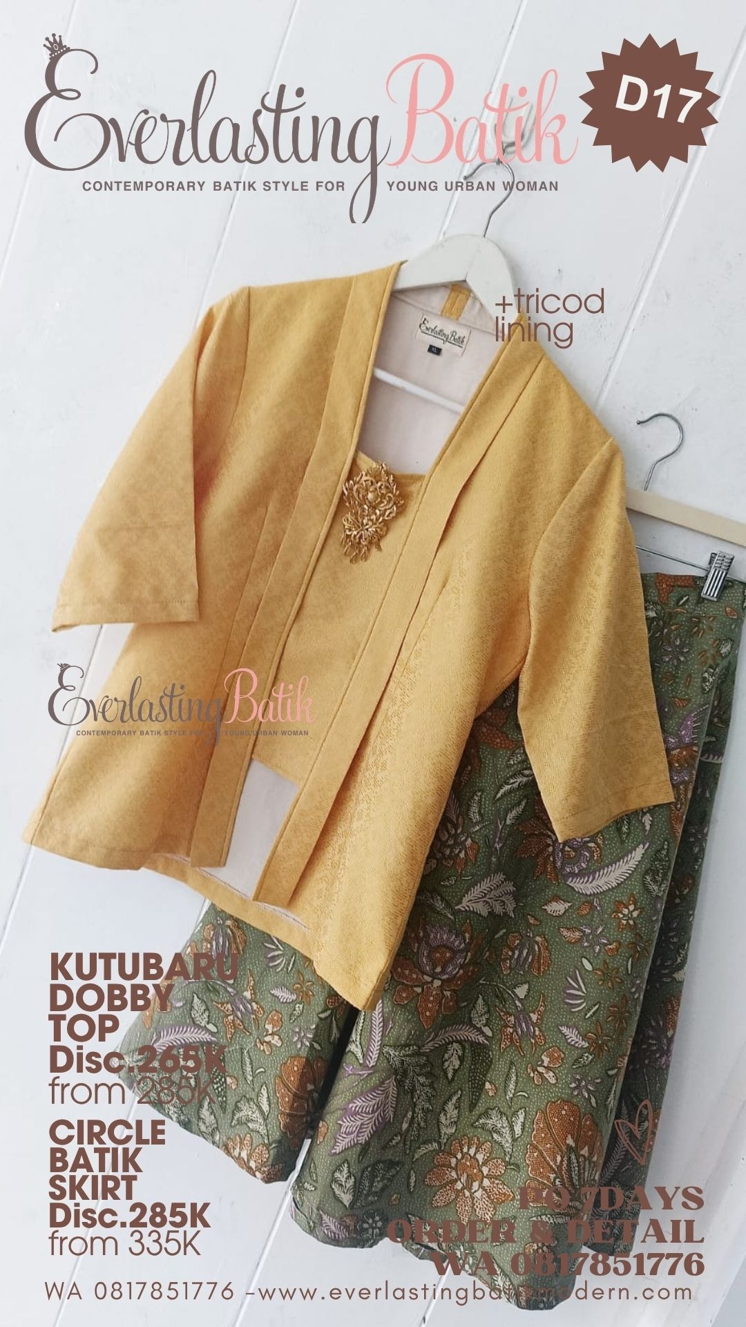D17 KUTUBARU DOBBY BATIK  TOP - diskon 265K