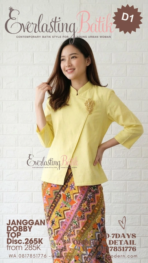 D1 JANGGAN DOBBY BATIK TOP - diskon 265K