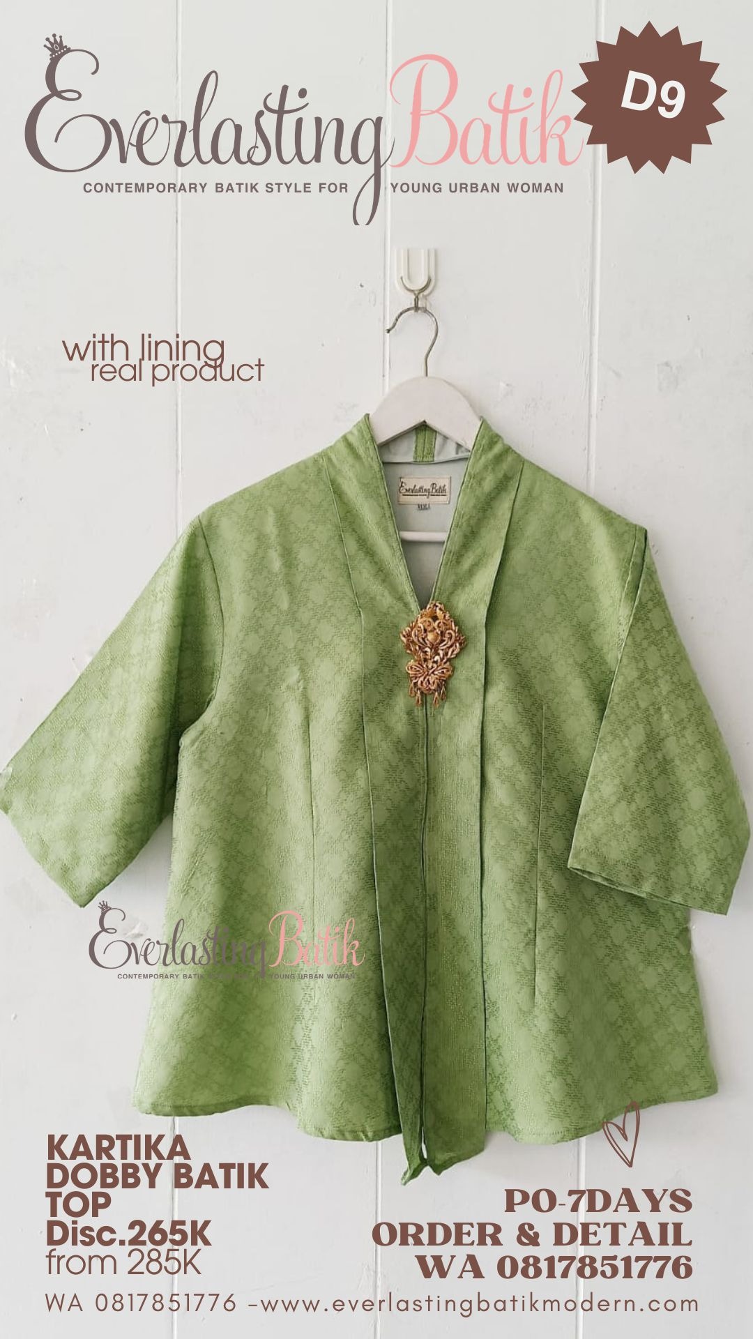 D9 KARTIKA DOBBY BATIK TOP - diskon 265K