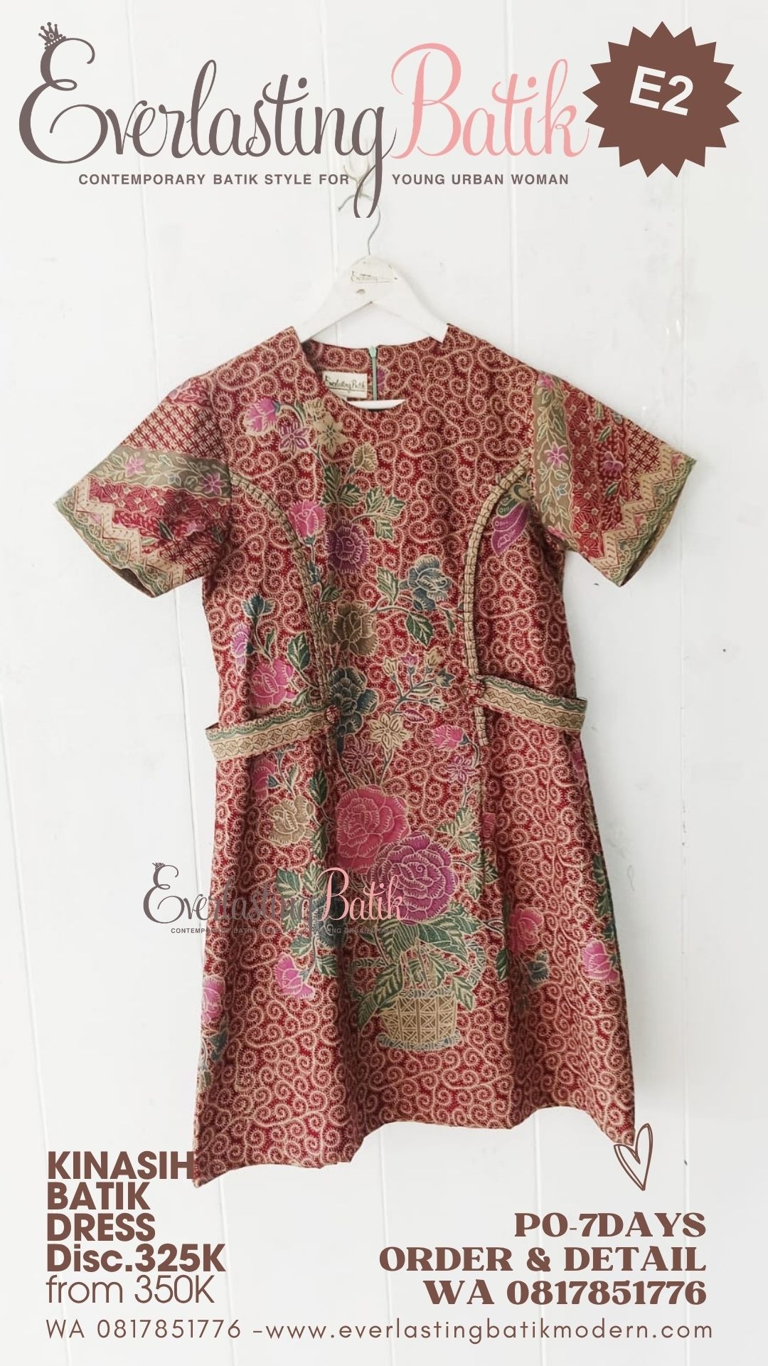 E2 KINASIH BATIK DRESS - diskon 325K