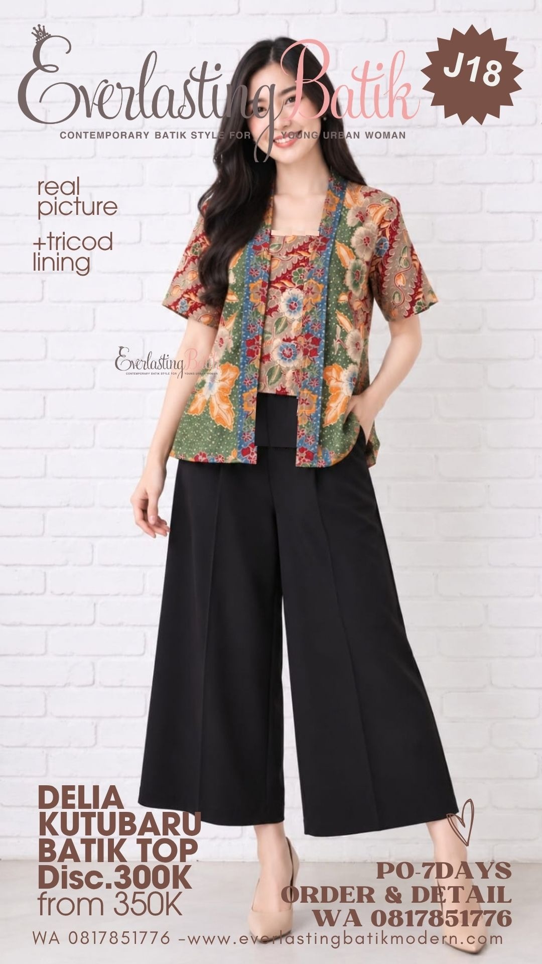 J18 DELIA KUTUBARU BATIK  TOP - diskon 285K