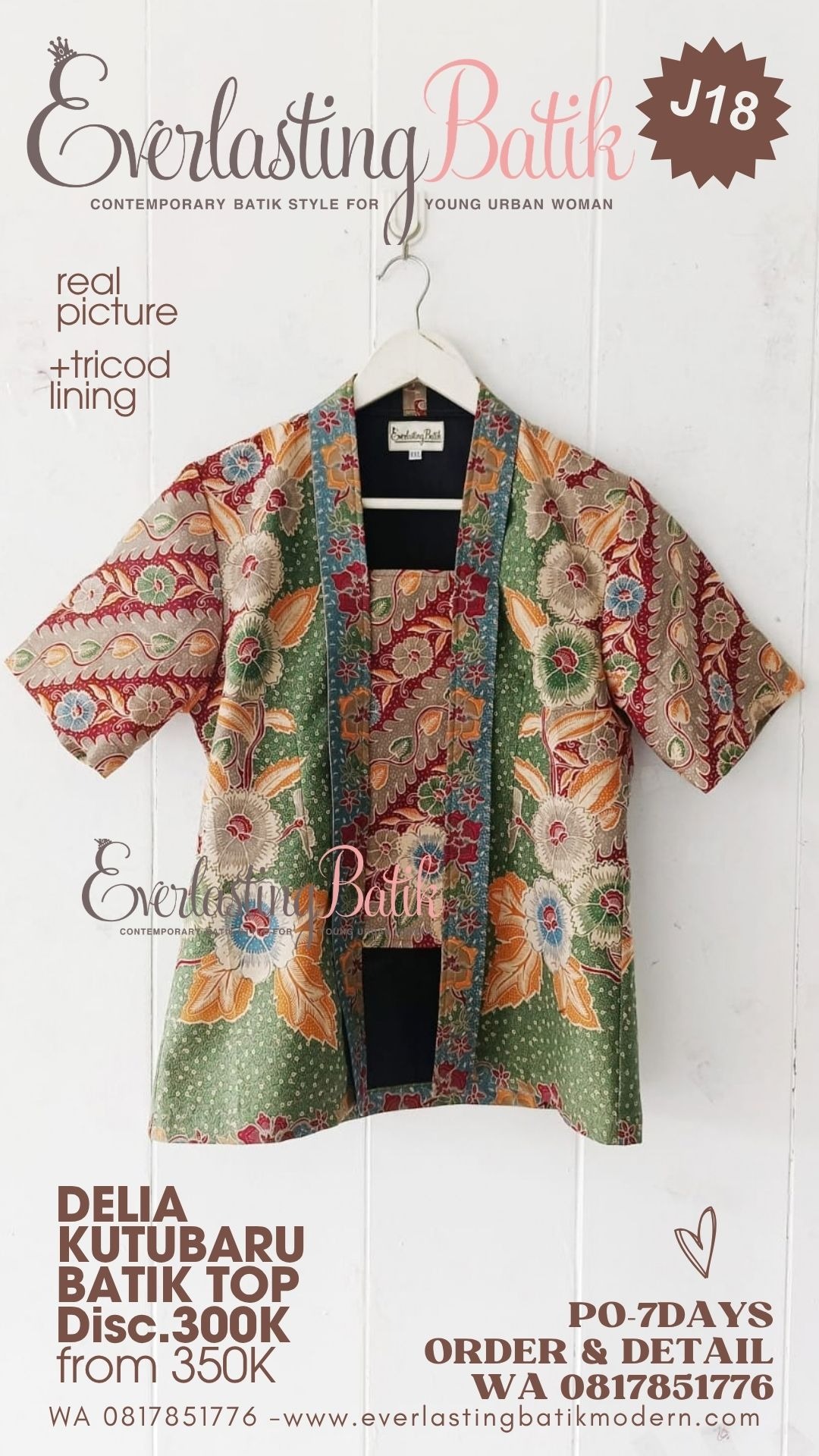 J18 DELIA KUTUBARU BATIK  TOP - diskon 285K