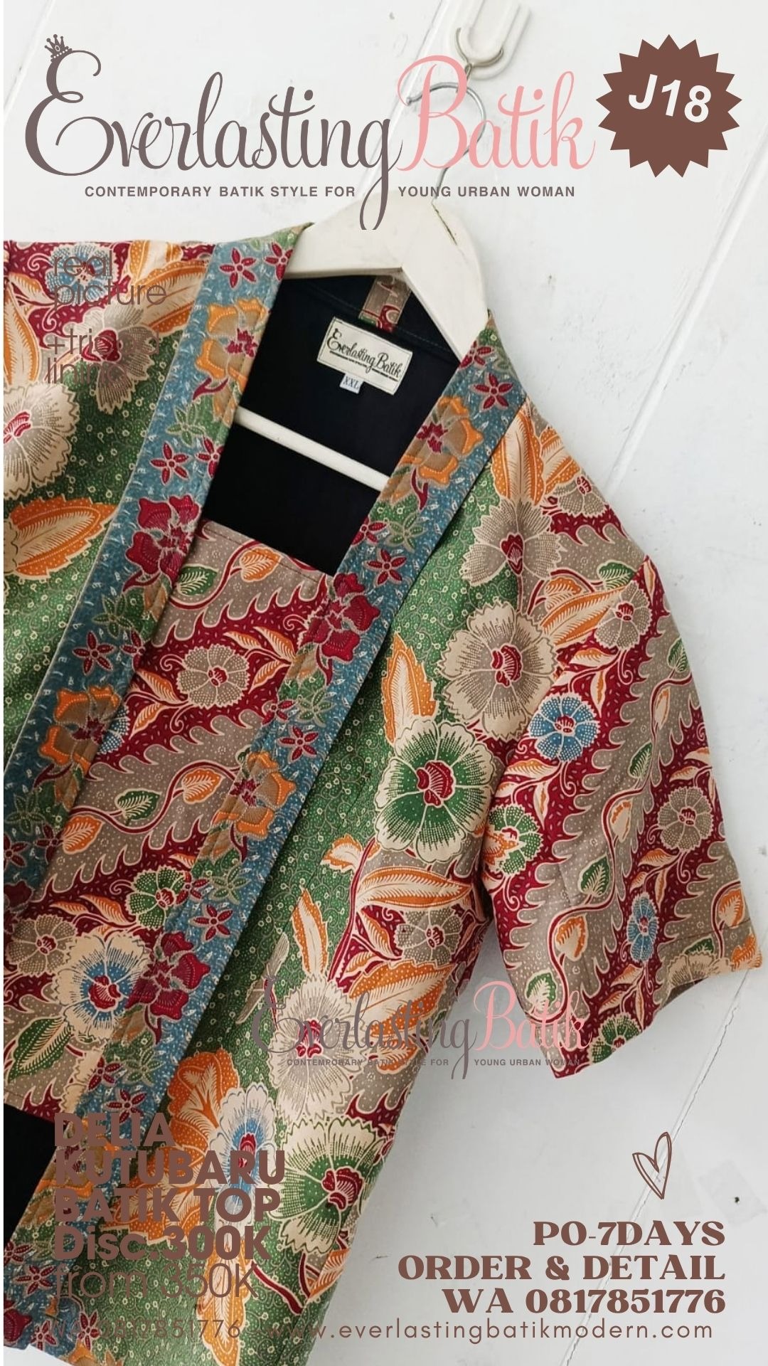 J18 DELIA KUTUBARU BATIK  TOP - diskon 285K