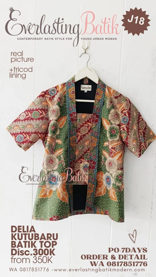 J18 DELIA KUTUBARU BATIK TOP - diskon 285K