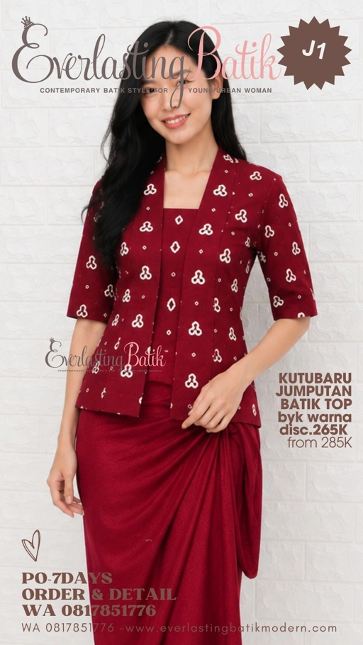 J1 KUTUBARU JUMPUTAN BATIK TOP - diskon 265K