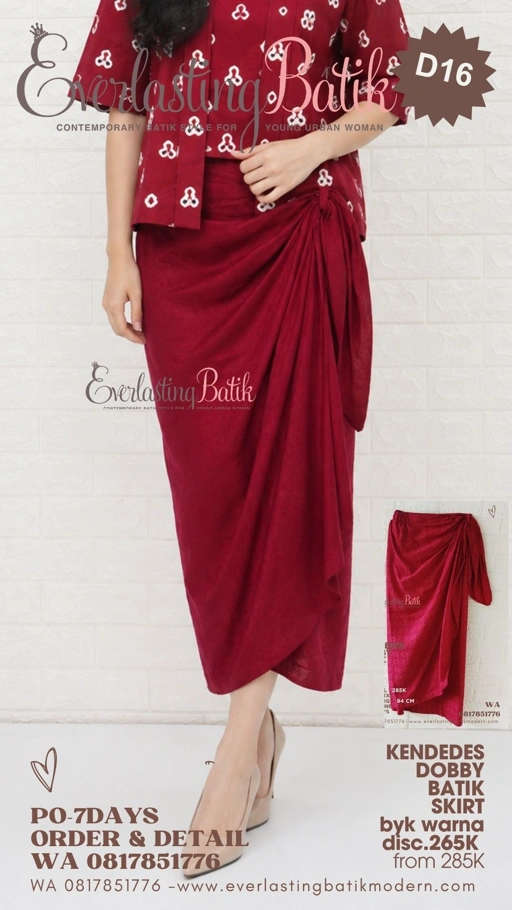 D16 KENDEDES DOBBY BATIK SKIRT - diskon 265K