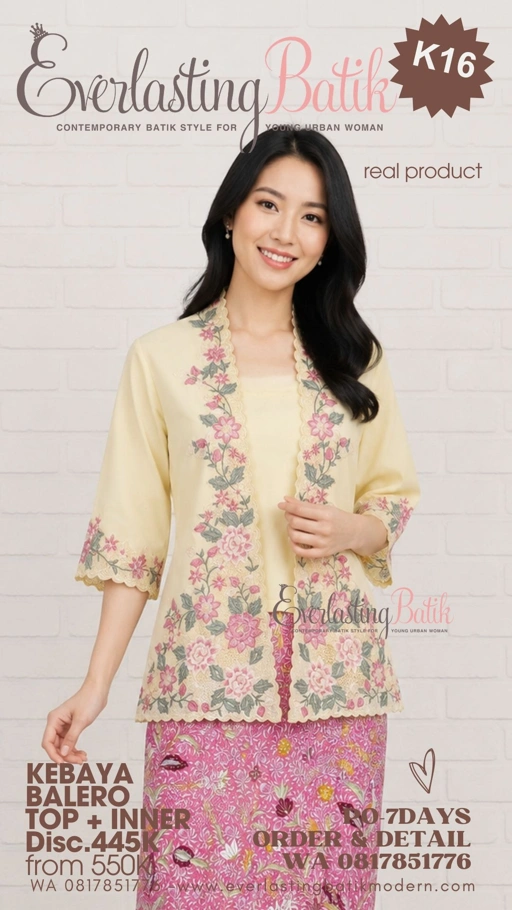 K16 KEBAYA BALERO BORDIR TOP - diskon 445K.