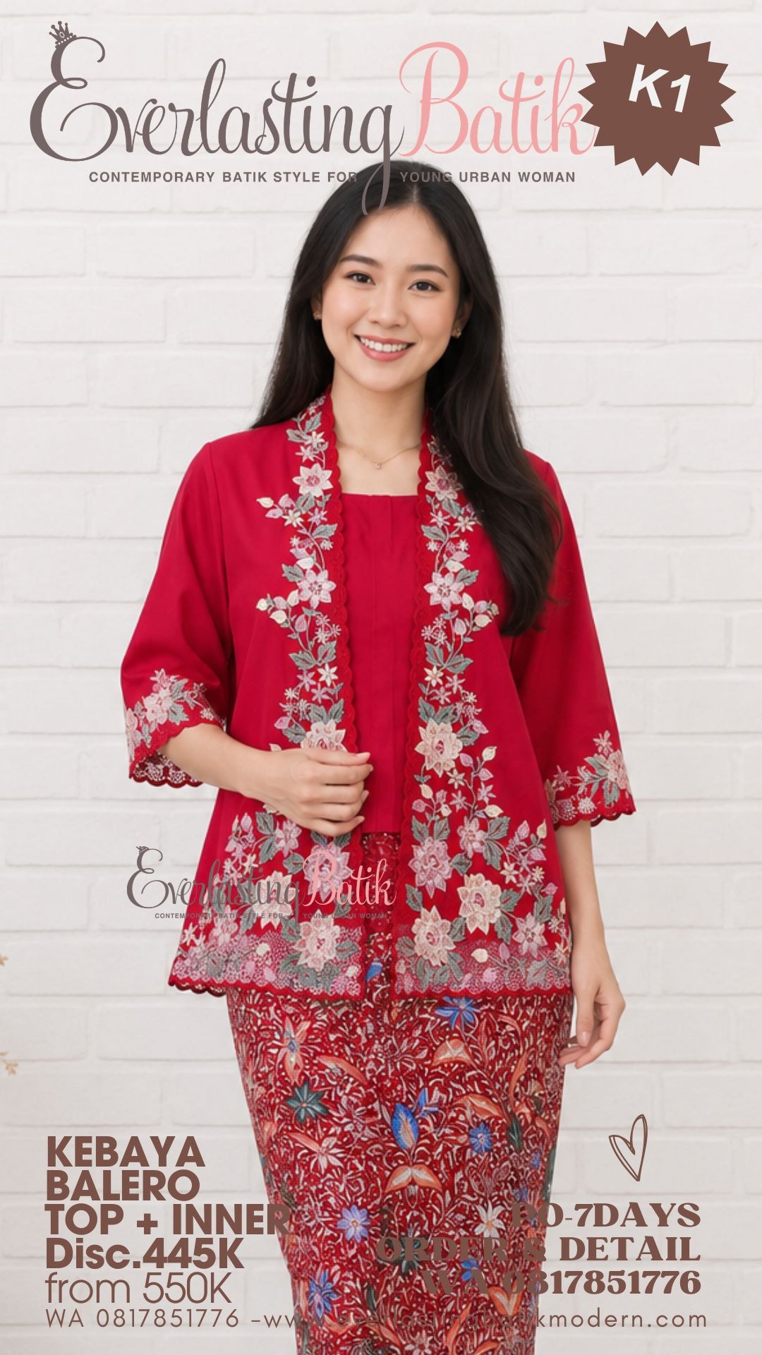K1 KEBAYA BALERO BORDIR TOP - diskon 445K