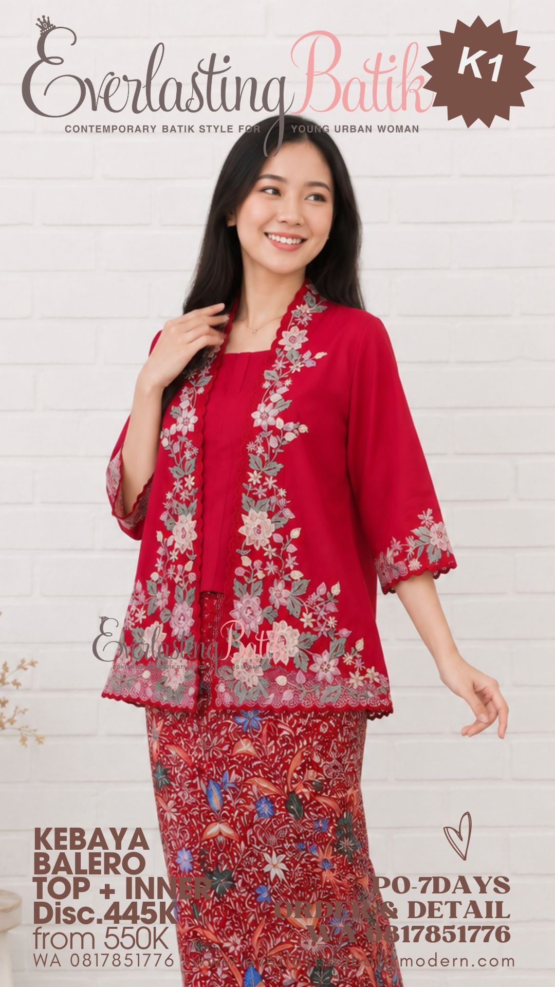 K1 KEBAYA BALERO BORDIR TOP - diskon 445K